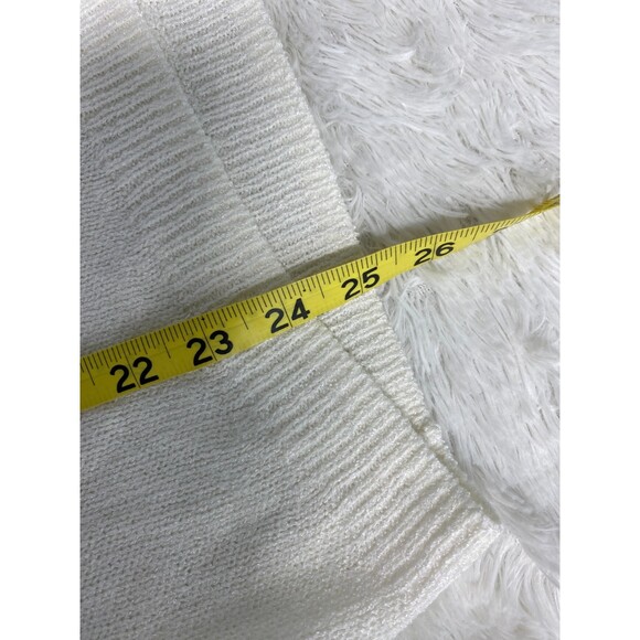 NWT Express White Lightweight Knit Open Back Long Sleeve Sweater Size Large - Picture 8 of 8